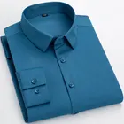 Рубашка мужская стрейчевая с длинным рукавом, деловая стильная деловая, деловая Повседневная, офисная блуза, большие размеры