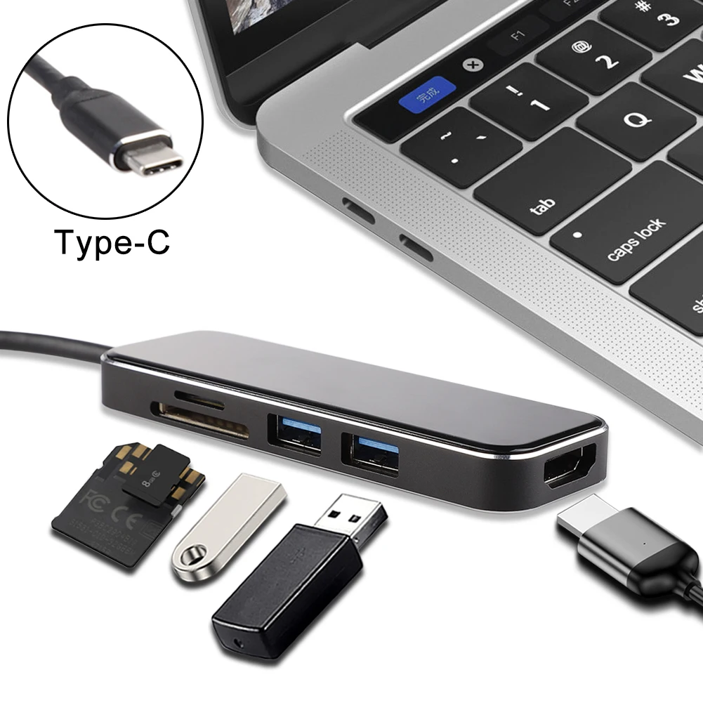 USB Type C HUB to HDMI RJ45 Multi 3.0 USB3.0 Power Adapter For MacBook Pro Air Dock 3 Port USB-C Splitter Hab HOT | Компьютеры и офис