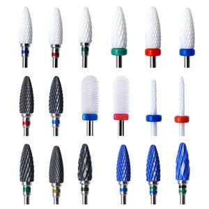 332'' Ceramic Nail Drill Bits Rotate Burr Milling Cutter Bits Manicure Cutter Pedicure Tools Electric Nail Drill Accessories