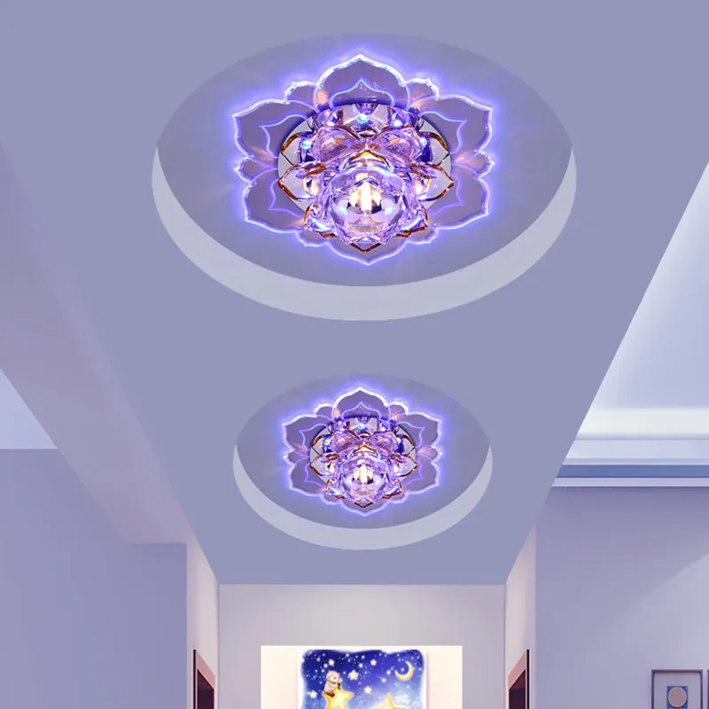 3W светодиодный Кристалл проход светильник потолочный прихожей балкон Освещение