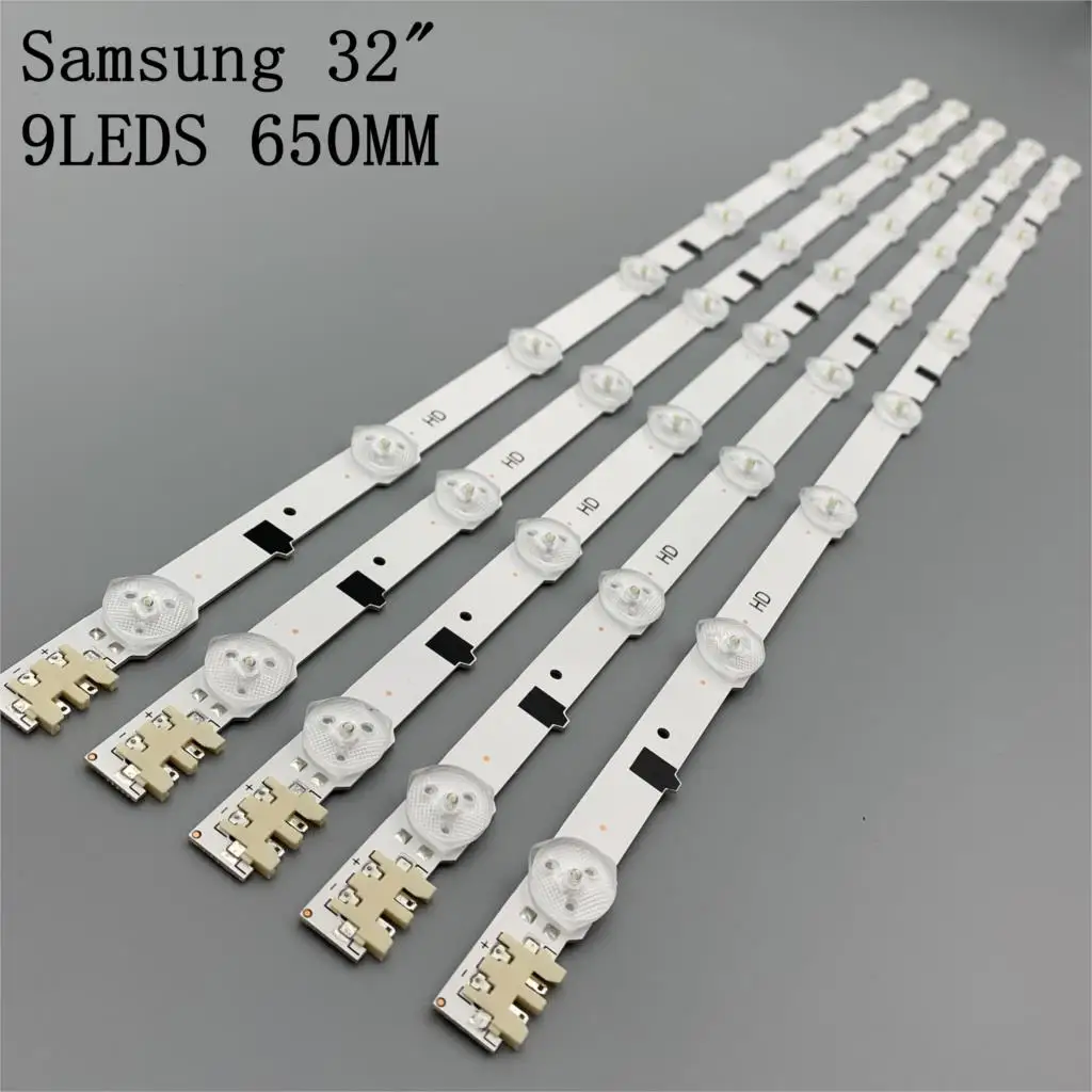 

100% New 5 pieces 9 LEDs 650mm LED strip for Samsung UE32F5300 D2GE-320SC0-R3 2013SVS32H BN96-25300A 26508B 26508A BN96-25299A