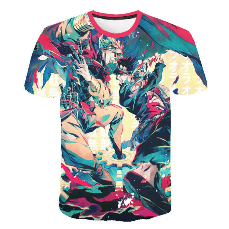 

JoJo Bizarre Adventure 3d Print T-shirt Cool Novelty Tee Tops Funny Streetwear Fashion Hip Hop Anime Jojo Printed T Shirts
