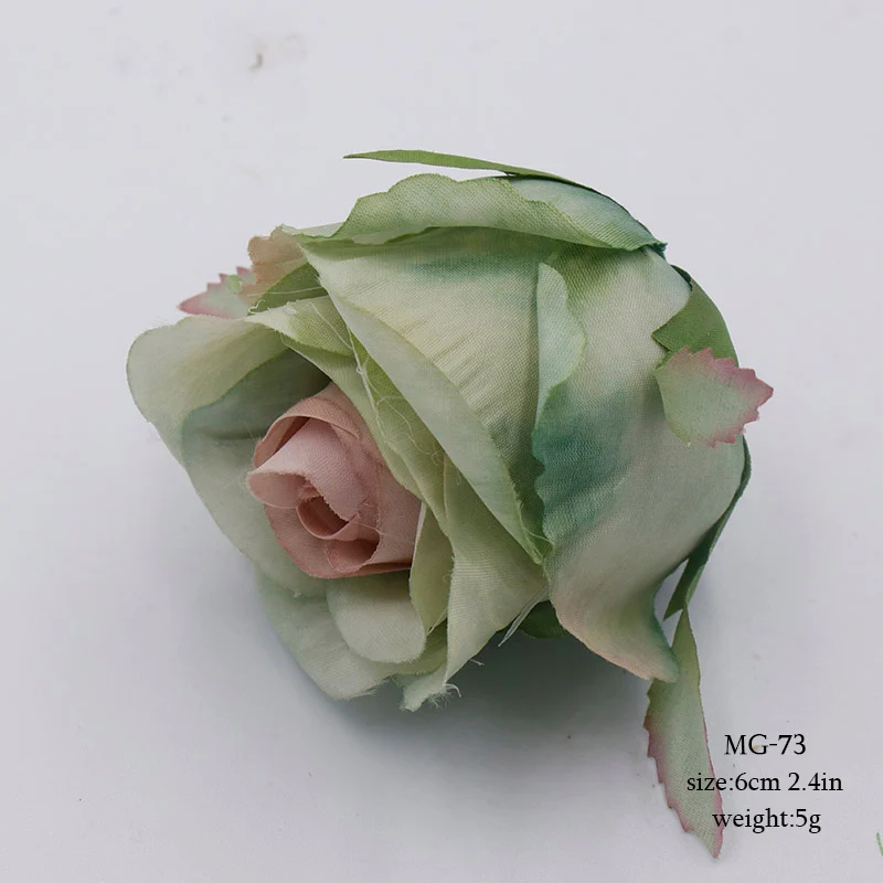 LIGHT-GREEN 10 шт. Многослойные лепесток искусственные цветы цветок голова для свадьбы украшение дома Рождество День цветок хорошо DIY шелк Hardwork - Цвет: LIGHT-GREEN