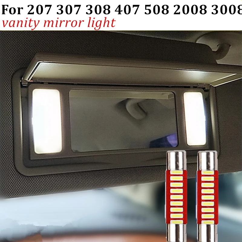 Яркие сменные светодиодные лампы 9-SMD 28 мм 6614 для автомобиля Peugeot 207 208 308 407 508 2008 3008 |