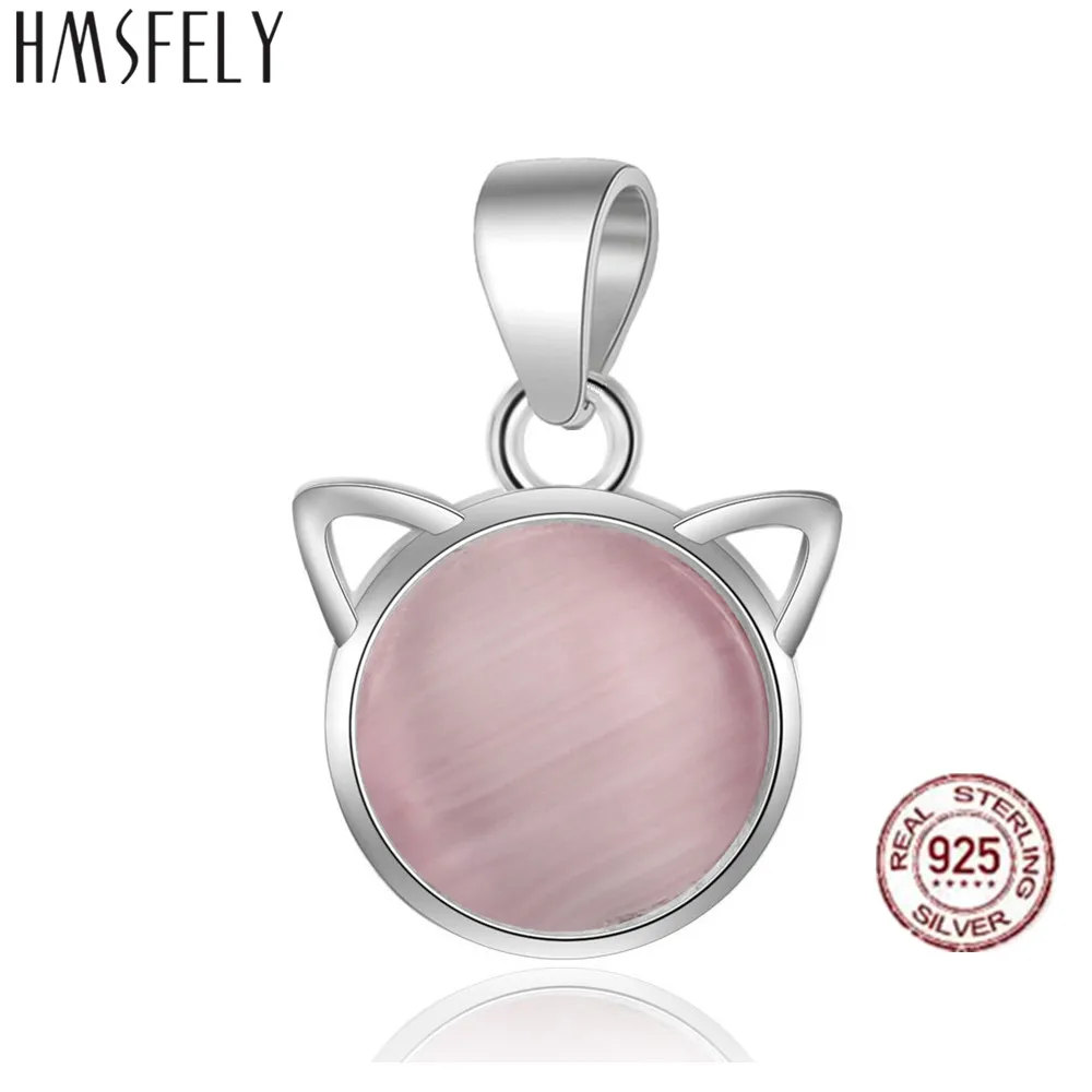 HMSFELY кулон в форме кошки из стерлингового серебра 925 пробы сделай сам шарм браслет