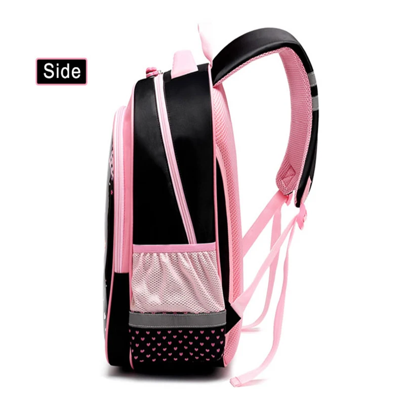 Black Cat Backpack Shiny School Backpack for Girls Back to School Bags Large Bagpack Children Girl Orthopedic School Backpacks