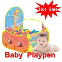 playpen for children tent baby ball pool playground pit with basketball hoop portable kids balloons toys dry pool birthday gift