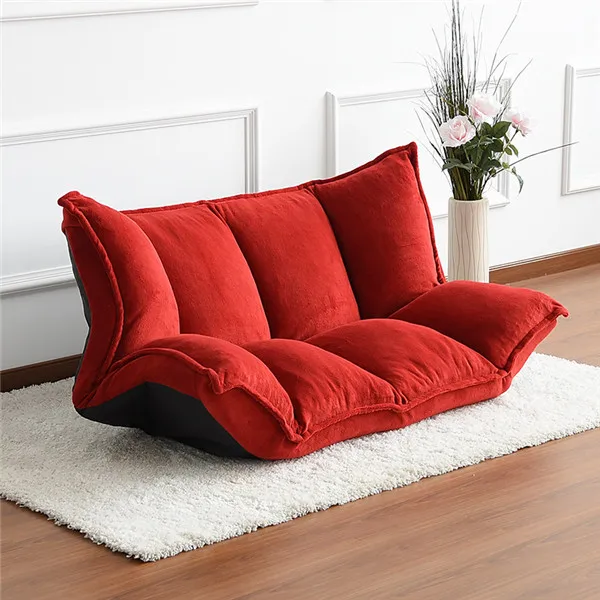 Red Color Мебель для пола, откидной японский раскладной диван-кровать, современный складной регулируемый спальный шезлонг, диван для гостиной - Цвет: Red Color