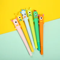 creative silicone gel pen 0 5 mm cute little monster cartoon pen novelty stationery kawaii signature pen school school supplies