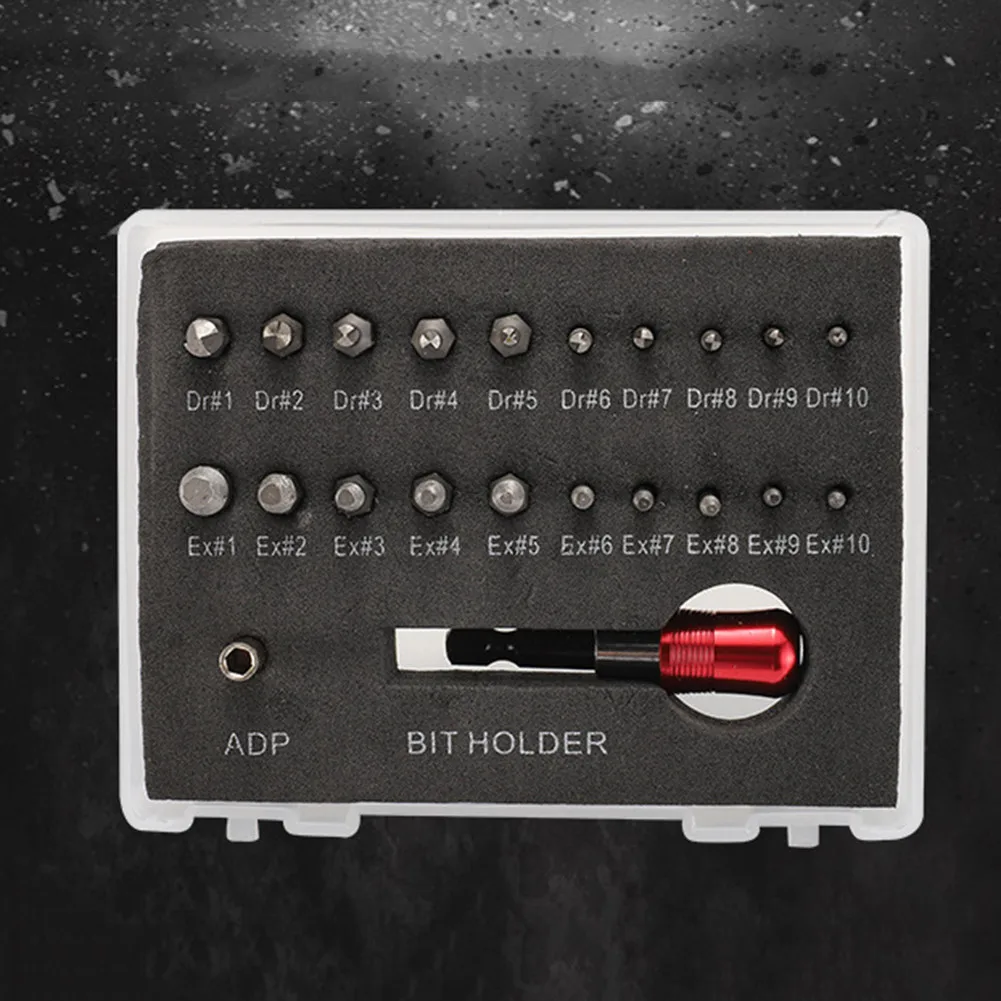 

22PCS Damaged Screw Extractor Broken Drill Bits Bolt Stud Remover Set Tool Kit Damaged Screw Extractor