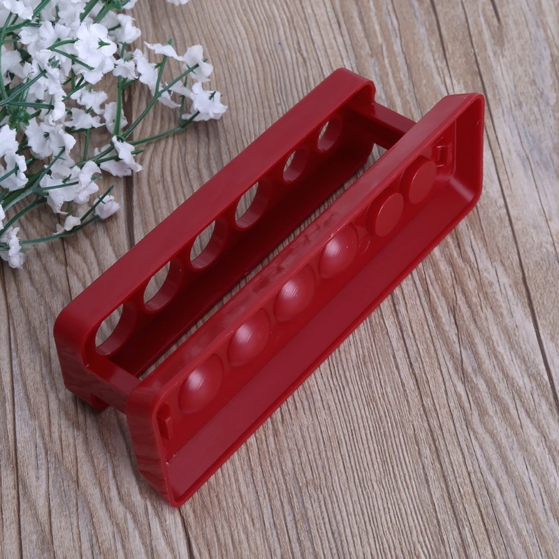 

1pcTest Tube Holder 6 Hole Plastic Rack Red Stand Burette Stand Shelf Laboratory