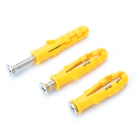 yellow plastic expansion tube expansion screw rubber plug bolt up 6810mm self tapping screw set