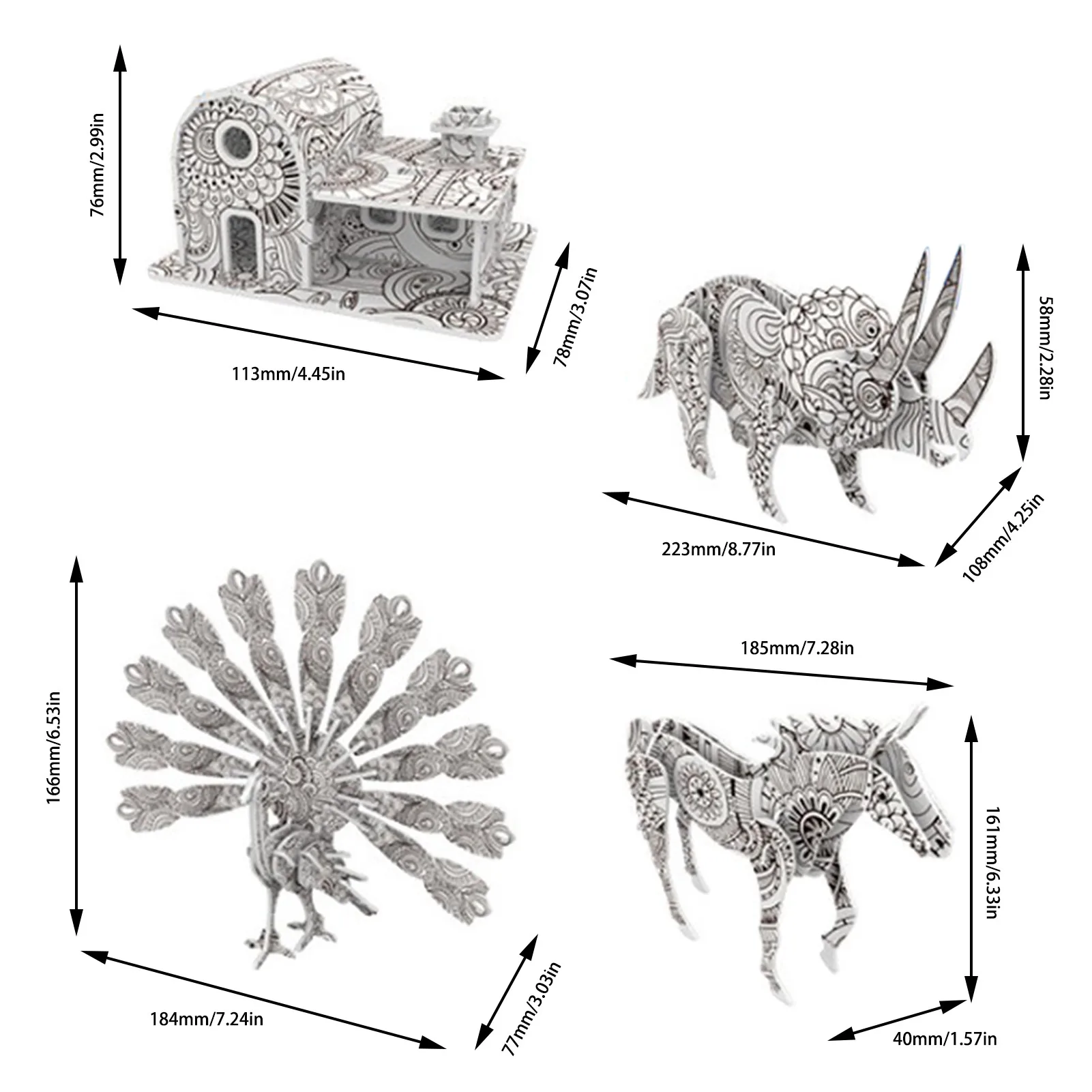 

Children 3D Coloring Painting Puzzle Set Splicing Animal Butterfly Car Dinosaur Art And Craft Puzzle Kit For Kids