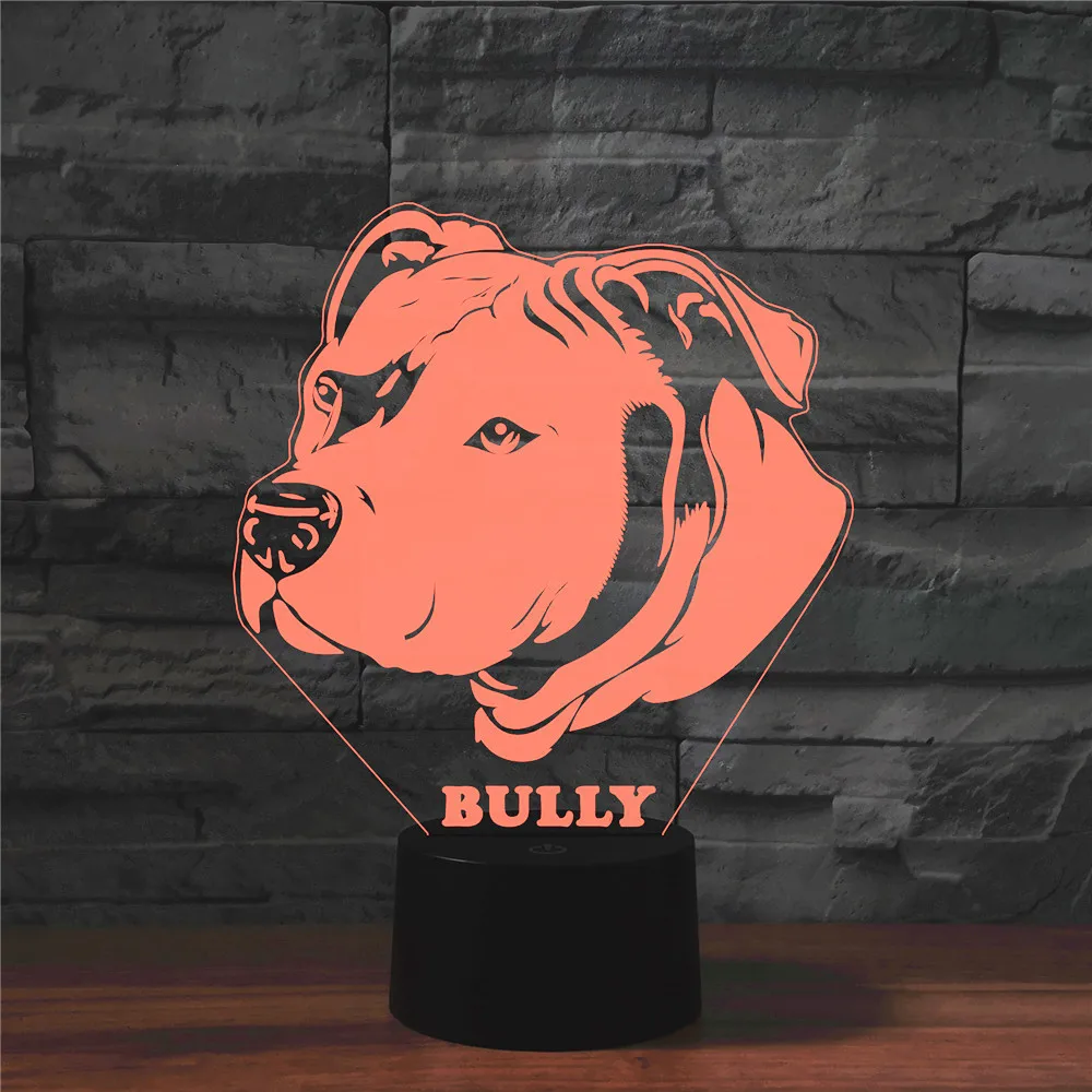 

Colorful Dog LED 3D Night Light Touch Remote Control Kids Gift Creative USB Table Desk Lamp Bedroom Beside Decoration Lamps