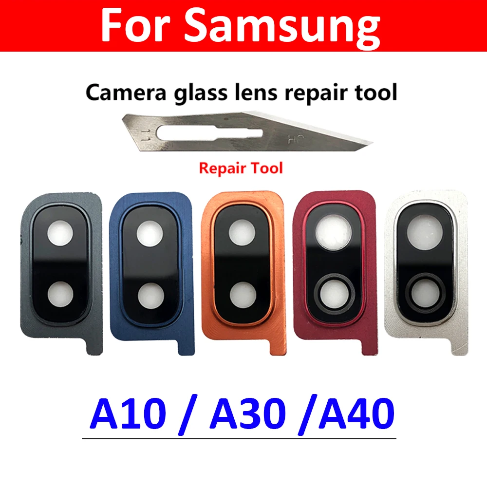 

New Back Rear Camera Glass Lens Circle Cover With Adhensive For Samsung A10 A105F A30 A305F A40 A405F
