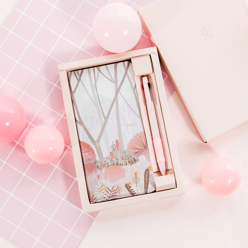 Kinbor Week Notebook Set Har Skin Planner портативный ноутбук ручной для путешествий ручная