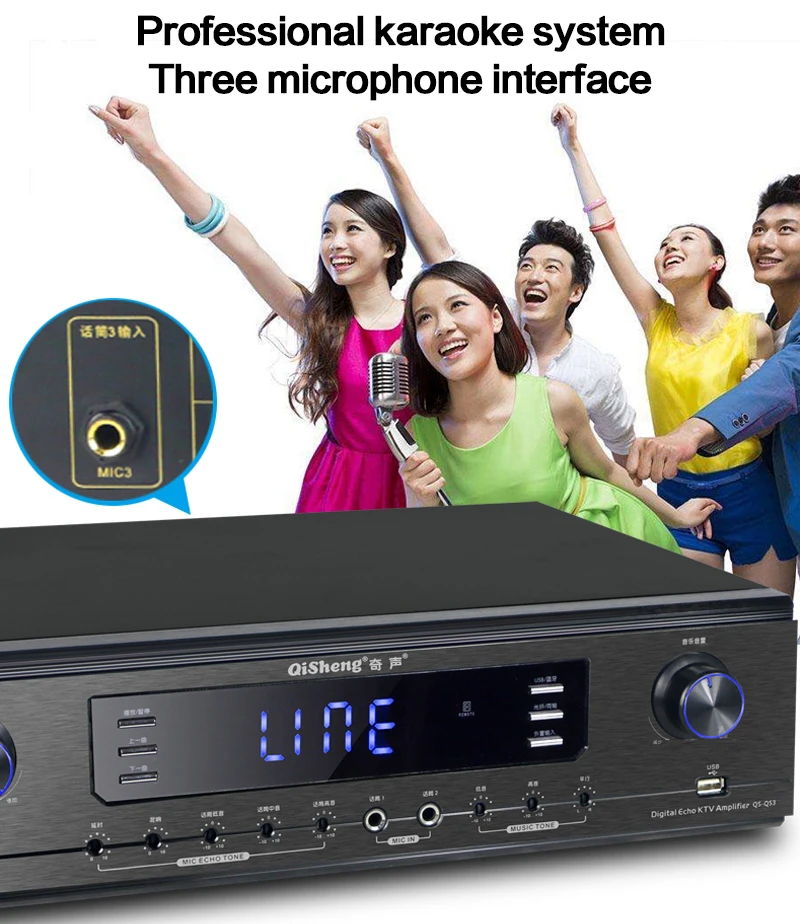 Усилитель высокой мощности KYYSLB 800 Вт 8 16 Ом домашний Bluetooth KTV сценический сабвуфер