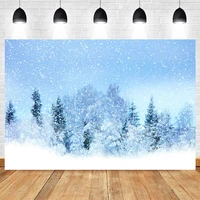 yeele christmas backdrop baby birthday photography winter sky snow pine snowflake background photocall photo studio photophone