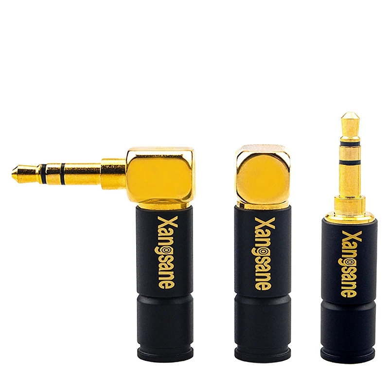 

HiFi Copper 3.5mm Headphone Plug Stereo Welding Gold Plated 3.5 Straight Connector