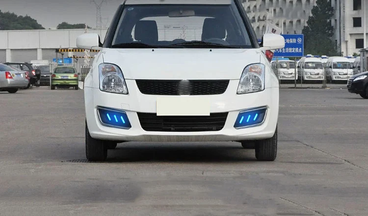 

eOsuns led drl daytime running light +front fog light for Suzuki Swift 2013-2016 with Dynamic moving yellow turn signal