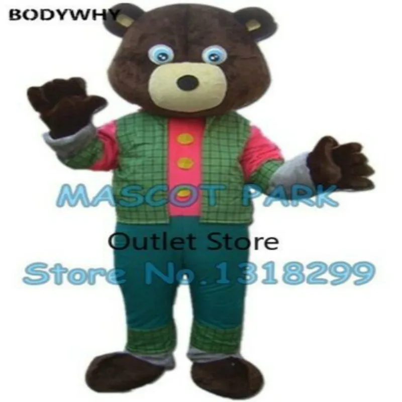 Пасхальный костюм талисмана с изображением медведя из мультфильма Карнавальные
