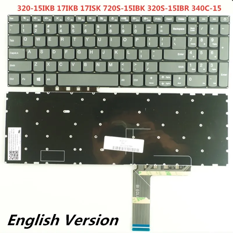 Ноутбук английская клавиатура для lenovo 320-15IKB 17IKB 17ISK 720S-15IBK 320S-15IBR 340C-15 ноутбук замена макета клавиатуры