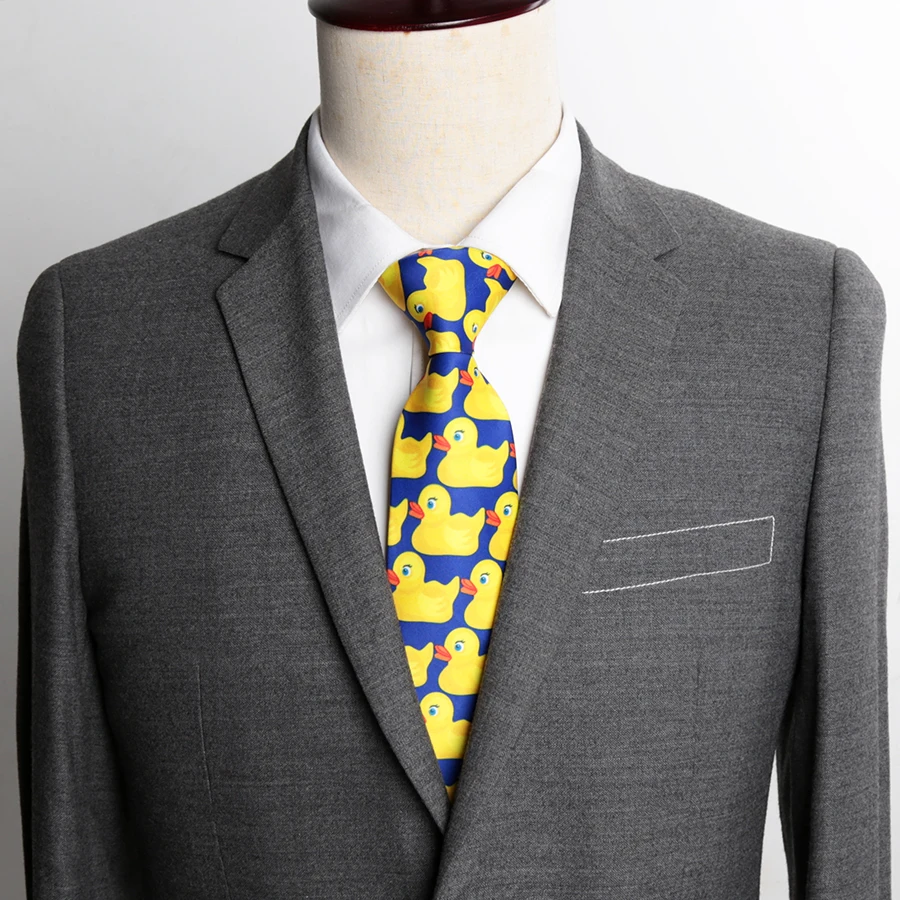 

Men's Yellow Rubber Duck Tie Fashion Necktie 8CM Width Bowtie Men Gifts