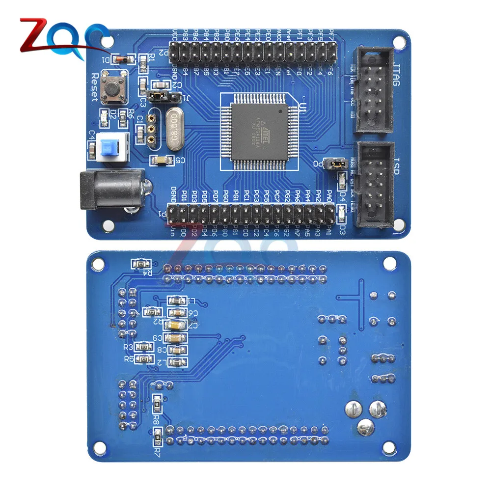 Разработочная плата с ядром AVR ATmega64 ATmega128 и минимальным набором компонентов для обучения, поддержка ISP JTAG.