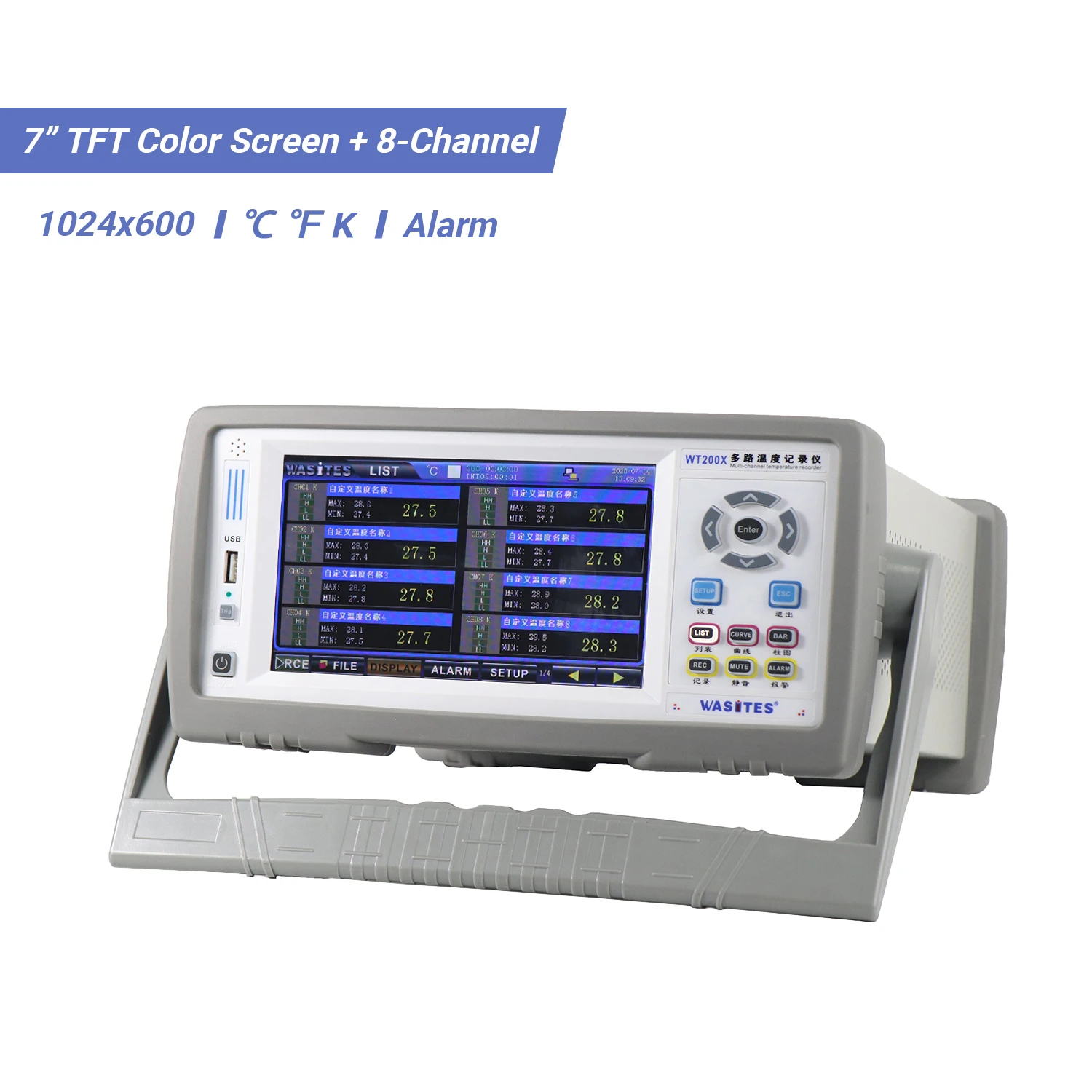 Многоканальный Профессиональный цифровой измеритель температуры 8 каналов