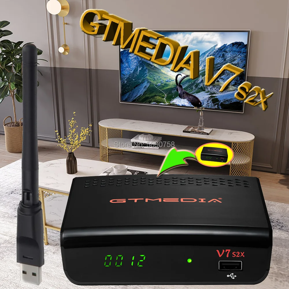 Новое поступление GTMEDIA V7 S2X HD DVB S2 спутниковый ресивер с USB WIFI Обновление от gtmedia v7s hd