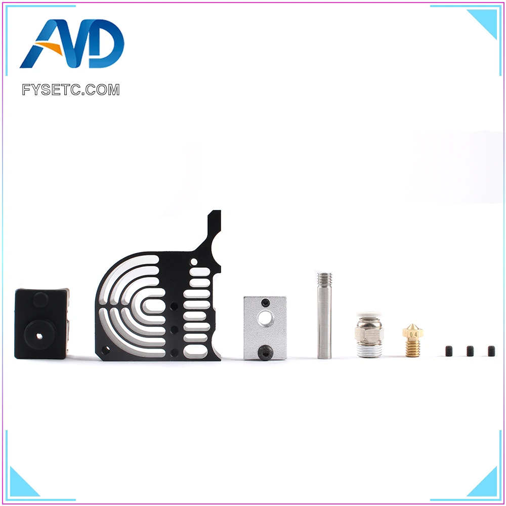 FYSETC Clone Prusa Mini hotend set HeatSink heater block heat break V6 NOZZLE for Prusa Mini DIY upgrade FYSETC Clone Prusa Mini hotend set HeatSink heater block heat break V6 NOZZLE for Prusa Mini DIY upgrade