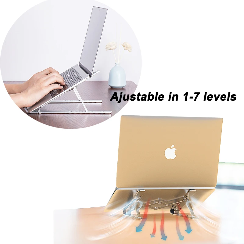 

Notebook Stand Adjustable Laptop Holder Laptop Riser Aluminum Notebook Computer Holder Stand Compatible with MacBook,Air, Pro, D