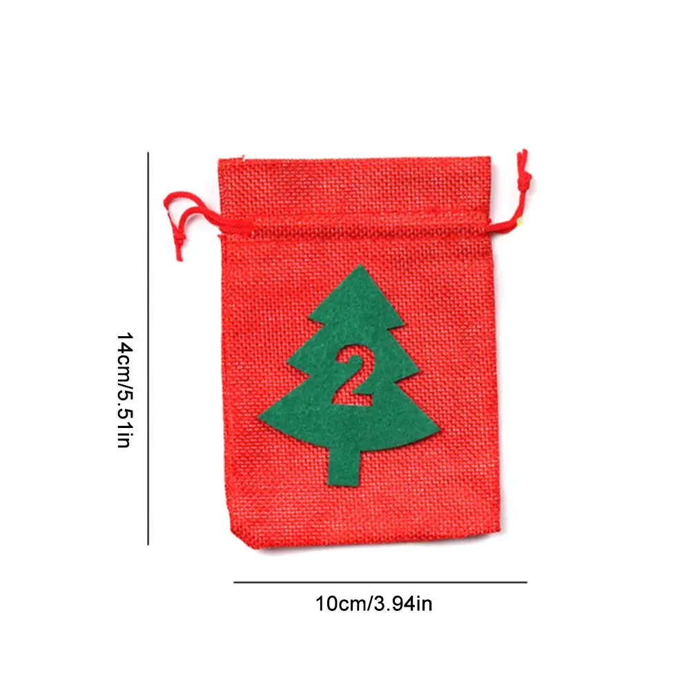 Набор из 24 штук 10*14 см Рождественский календарь мешок мешки подарка на Рождество
