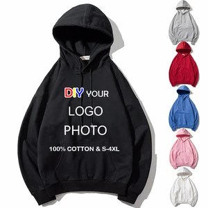 Толстовка с капюшоном для мужчин и женщин, худи с принтом текста и логотипа сделай сам, хлопковый свитшот с вышивкой на заказ, уличная одежда высокого качества