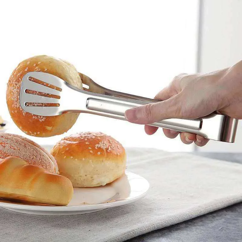 Нержавеющая сталь ручной зажим для барбекю хлеба щипцы еды пиццы десерт буфет