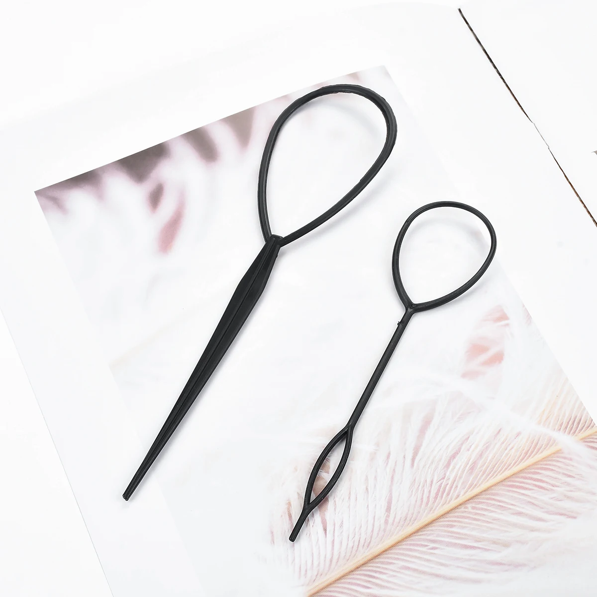 2 шт./лот набор инструментов для укладки волос пластиковый конский хвост мягкая