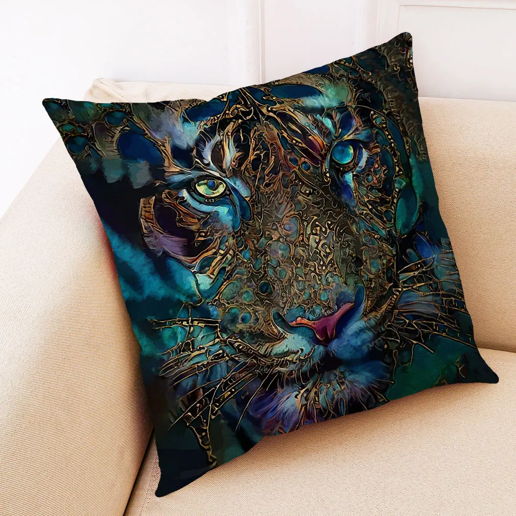 Дикие животные наволочка декоративная подушка Hoga funda cojines 45x45 housse de coussin Nordic