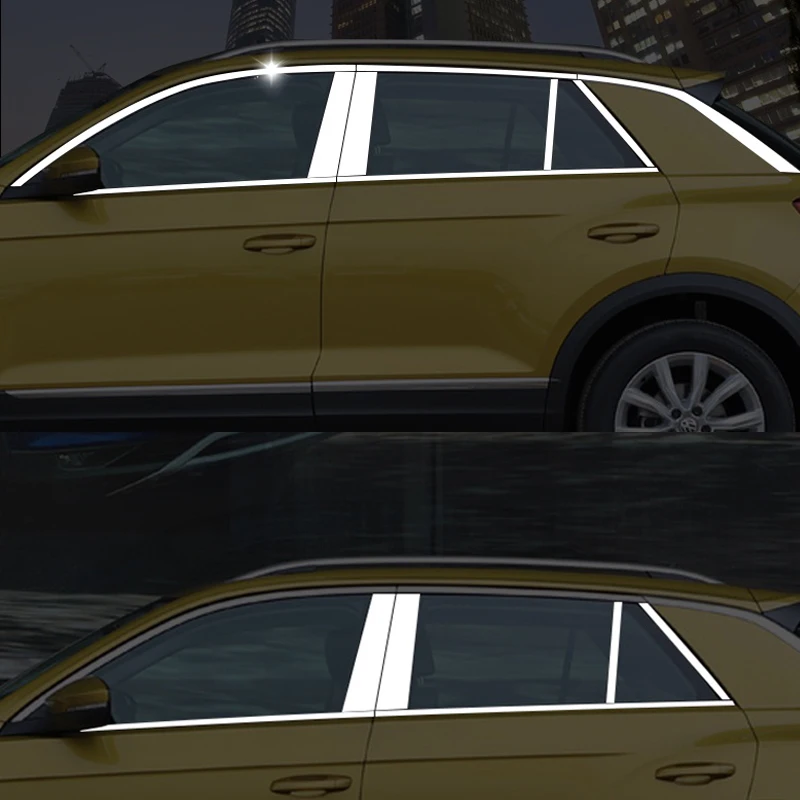 

Для Volkswagen VW T-cross Tcross 2018-2021 Стайлинг автомобиля нержавеющая сталь отделка окна автомобиля полосы Внешнее украшение кузова Молдинг