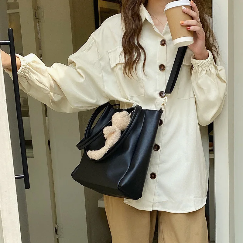 

Bag Women's Messenger Bag Casual Large Capacity Shoulder Bag 2021 New Trendy Korean Style Women's Simple Handbag Tote Bag