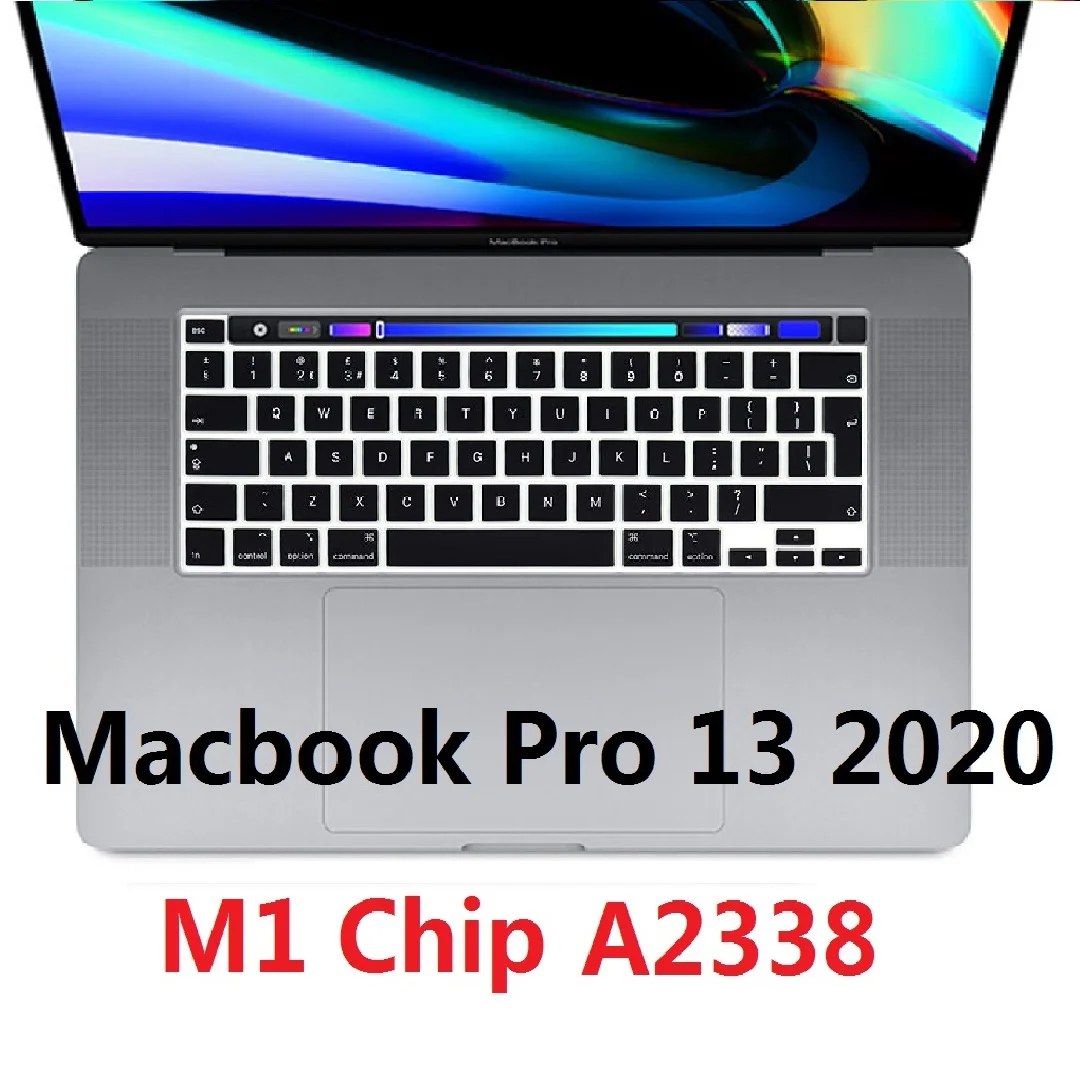 Мягкий чехол для клавиатуры Macbook new Pro 13 2020 A2338 M1 Chip EU US Силиконовая