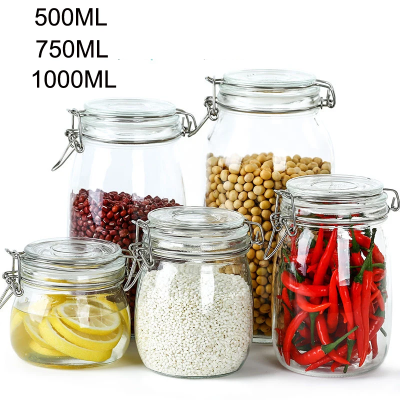 Каменщик конфеты банка для специй стеклянный прозрачный контейнер стеклянные