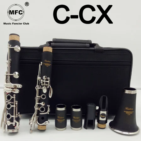 

MFC Professional Bb Clarinet CX Bakelite Clarinets Nickel Silver Key Musical Instruments Case Mouthpiece Reeds Accessories