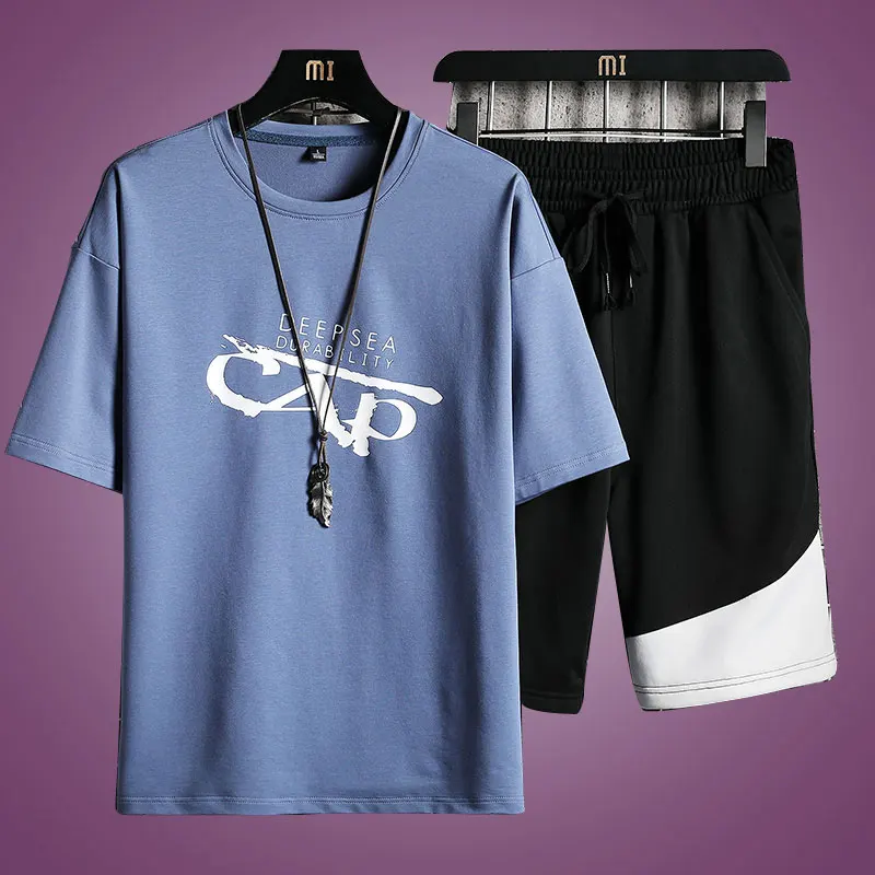 

Men's Casual Tracksuit T-Shirts and Shorts Running Jogging Athletic Sports Set