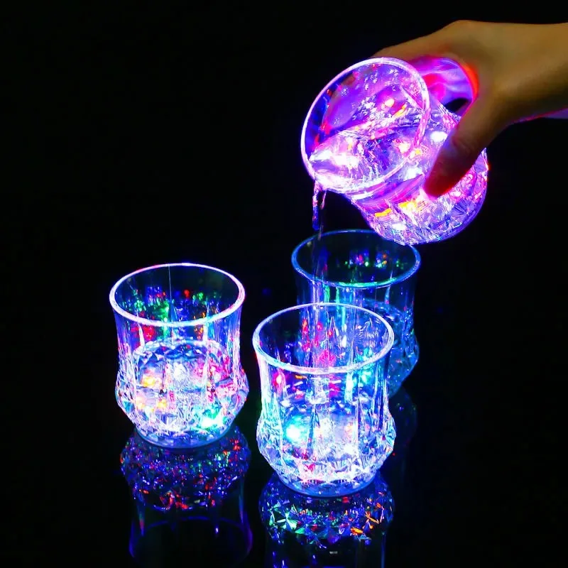 

Colorful LED Glowing Cup Flash Water Induction Light Cup Drinking Wine Glasses