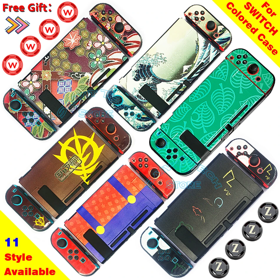 For Nintend Switch Limited Edition Protective Shell NS Theme Pattern Skin PC Hard Case Cover for Nintendo Switch Console&Joy-Con