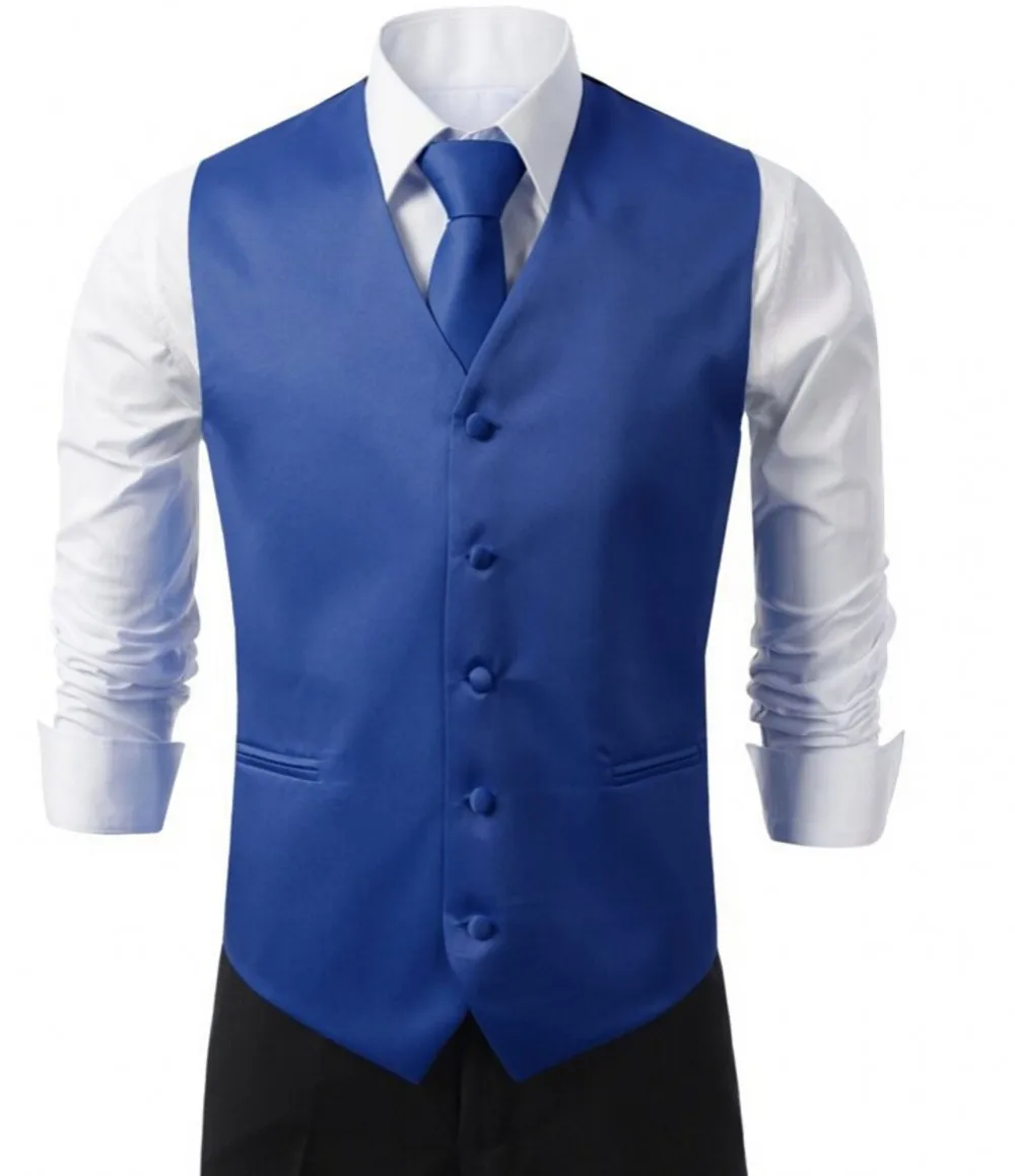 

My Loddy New Royal Blue Formal Men's Vest Tuxedos Groom Wear Vests Casual Slim Vest(One Vest)