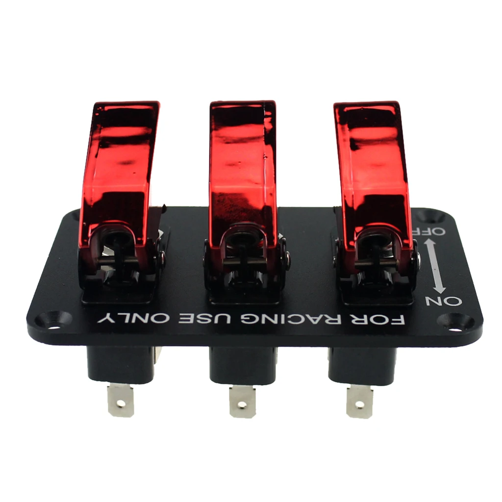 Алюминиевая 3 светодиодных фонаря клавишная кнопочная переключатель панель для