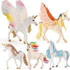 Однотонное пластиковое украшение для интерьера в виде единорога Пегаса, модель сказки