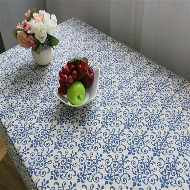 Новинка Высококачественная хлопковая льняная прямоугольная скатерть новая