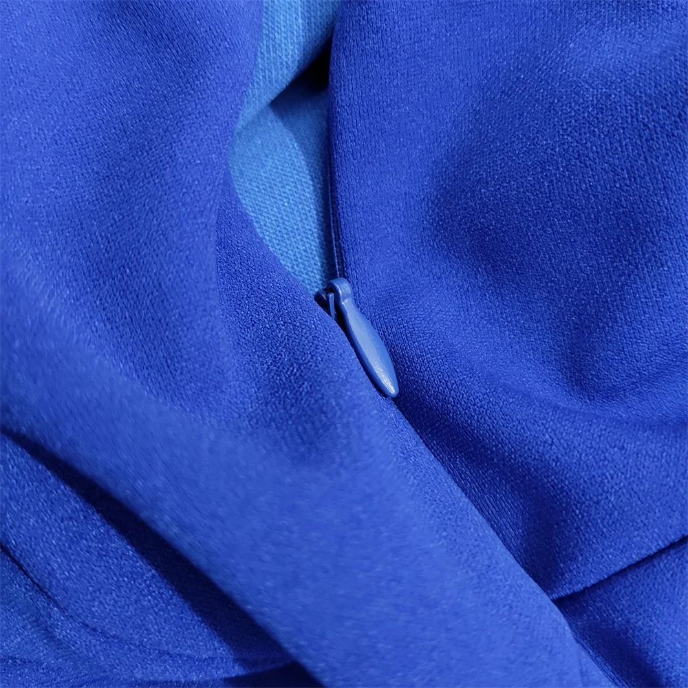 

One Shoulder Sexy Jumpsuit Ruffle Party Women Occasion Elastic Spring Summer Blue Overall Slim Bodysuit Female 2021 Plus Size XL